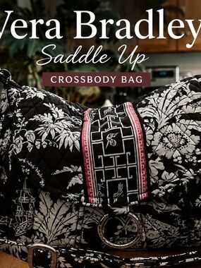 Vera Bradley Saddle Up Crossbody Bag Imperial Toile Retired Pattern Quilted